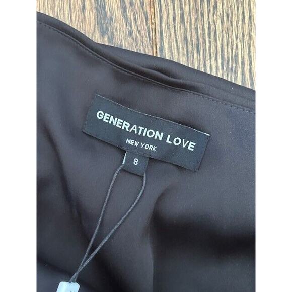 Generation Love Emmie‎ Mini Skirt Ruched Sides Pull On Unlined Black Size 8 NEW - Picture 4 of 9